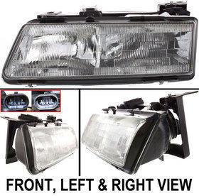 Gm2502128 clear lens new head lamp with bulbs left hand halogen lh driver side