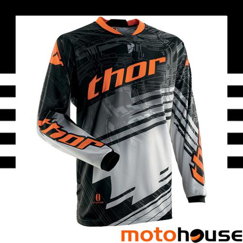 Thor youth phase swipe jersey mx offroad dirt motocross orange black white 