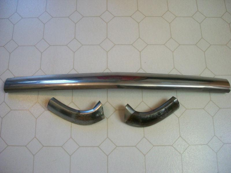 1953 pontiac chieftan chrome hood lip & corner pieces, vintage original