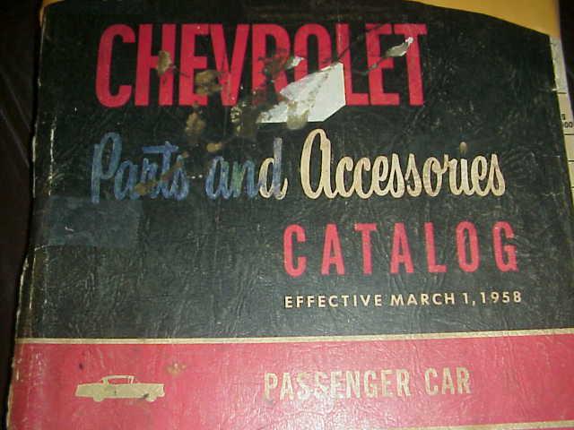 "1929-1958 chevrolet parts and accessories catalog"  corvette, cars, trucks     