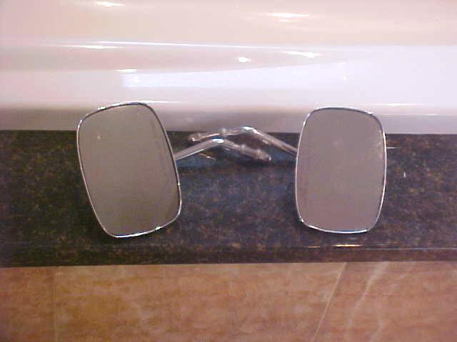 Original harley davidson short stem mirrors chorme authentic set right left 