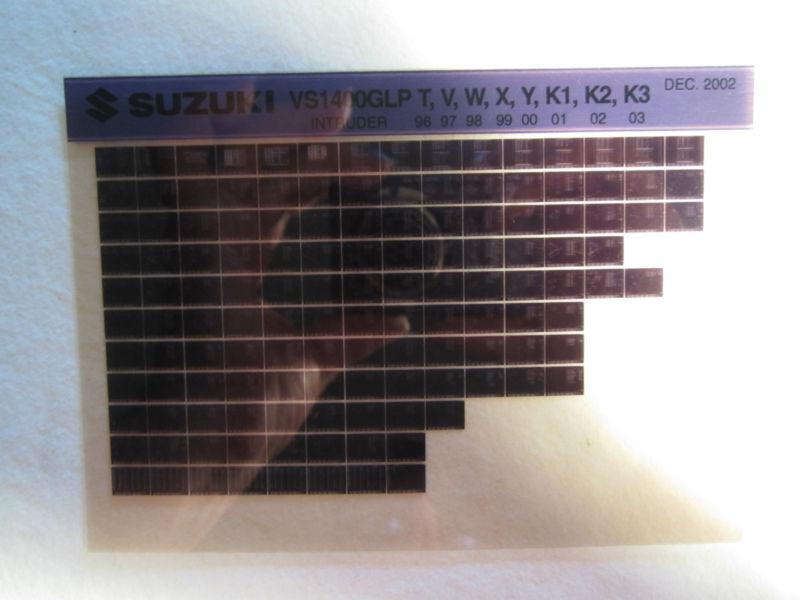 1996-2003 suzuki motorcycle vs1400glp t v w x y k1-3 microfiche part catalog 