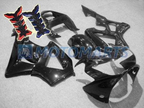 Free tank pad x2! aftermarket fairing kit for honda cbr900rr 929 2000 2001 lblk