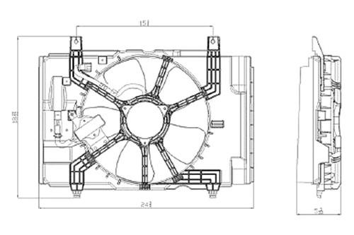 Replace ni3115135 - 2012 nissan versa radiator fan assembly car oe style part