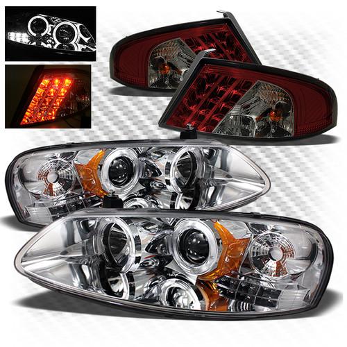 01-06 stratus 4dr projector headlights + r/s philips-led perform tail lights set