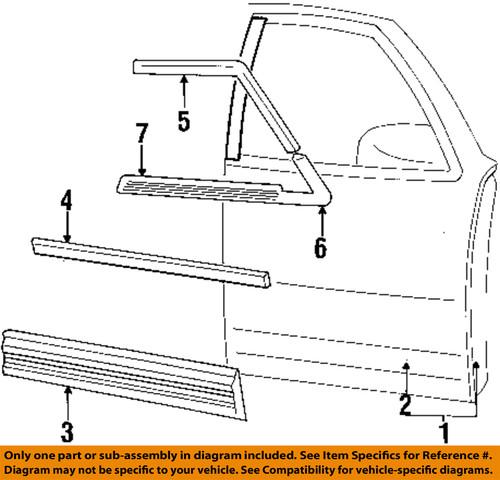 Mopar oem 5011118aa front door-upper molding