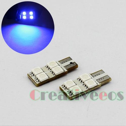 2x t10 194 w5w smd 5050 4leds car interior panel led wedge dome light lamp bulb