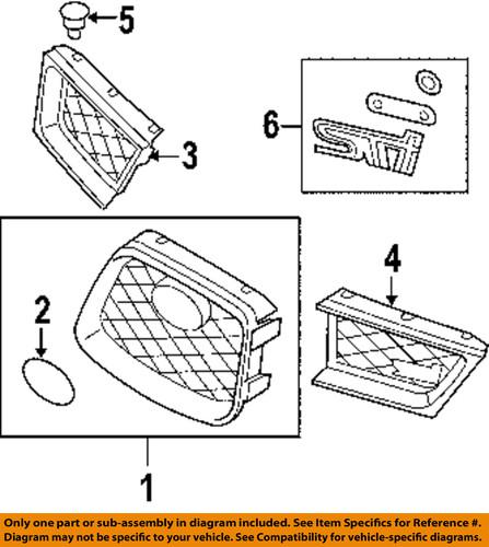 Subaru oem 91121fe210 grille-outer grille