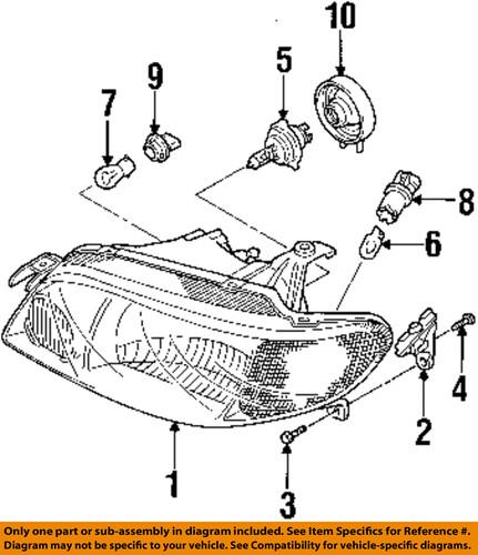 Mazda oem bl8d510k0d headlight-headlamp assembly