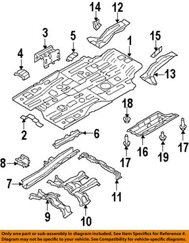 Mazda oem td1156371d floor & rails-under cover