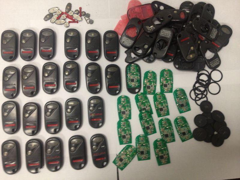 Lot of 36 used honda acura remotes keyless entry transmitters fobs clickers 