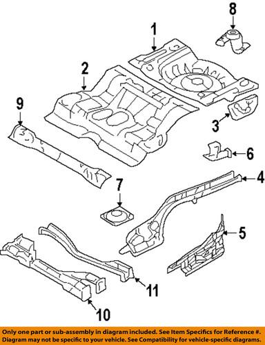 Ford oem 9e5z17a750a rear floor & rails-bumper bracket