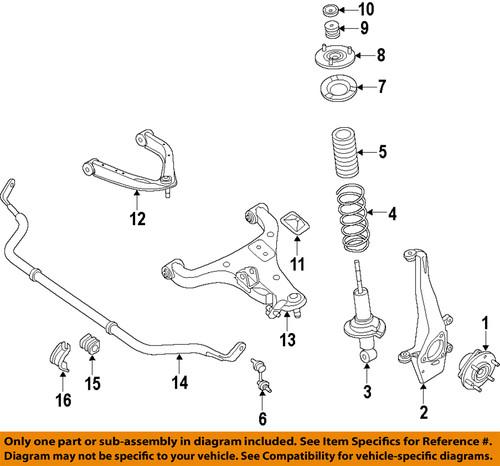 Nissan oem 540507s005 front suspension-bumper