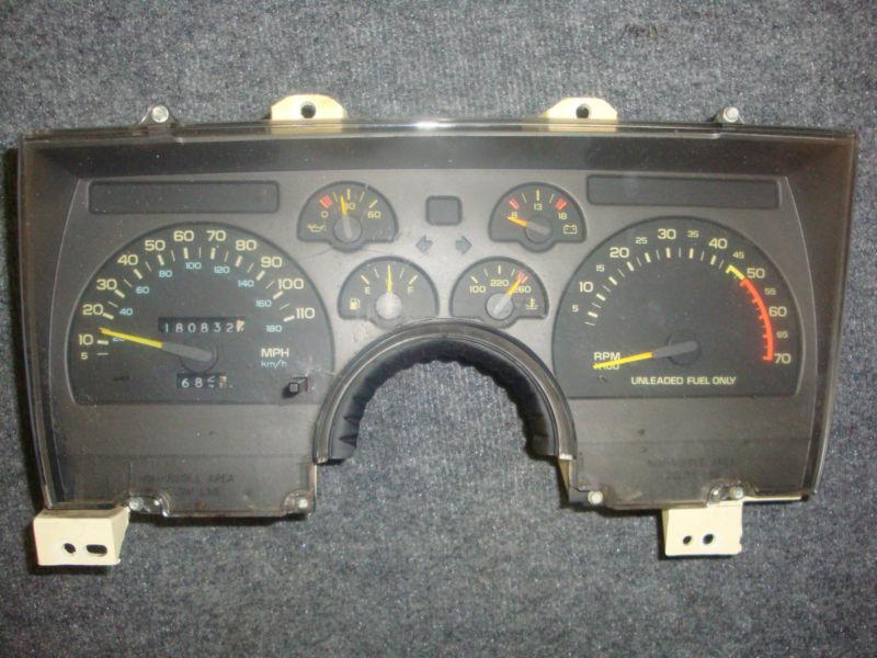 1990-1992 camaro yellow instrument cluster