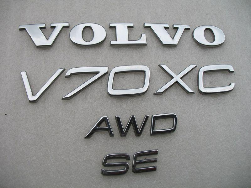 1999 2000 volvo v70 xc v70xc awd se rear trunk chrome emblem logo set 98 99 00