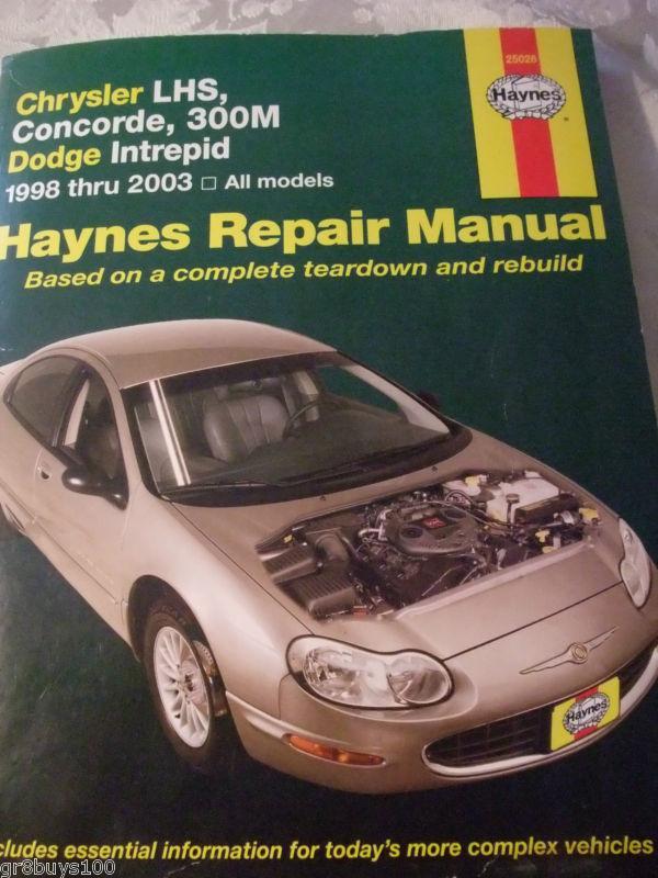 Haynes repair manual chrysler lhs concorde dodge 1998 - 2003