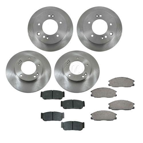 Brake pad & rotor kit ceramic front & rear for 03-06 kia sorento new