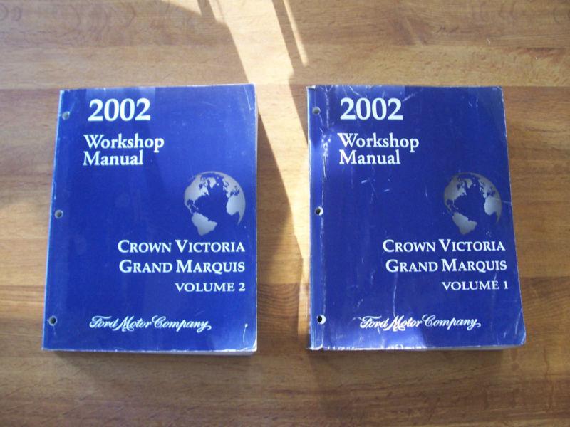 2002 ford crown victoria grand marquis service shop manuals factory oem vol1 & 2