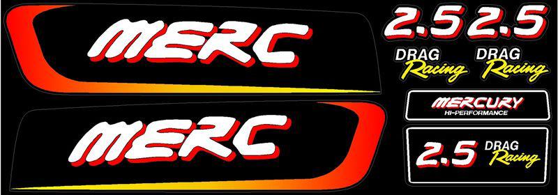 Mercury racing 2.5 / drag  "merc/alien" cowling graphics kit 