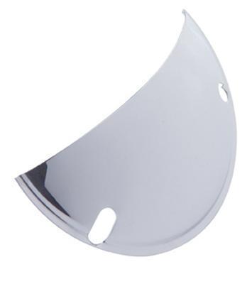 United pacific headlight shields half round steel chrome 5 3/4 in. pair