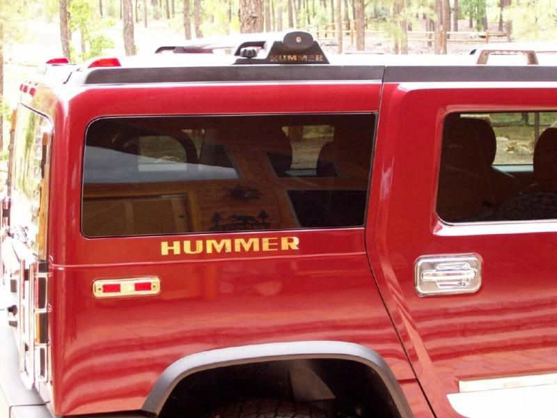  hummer letters laser cut and highly polished stainless steel