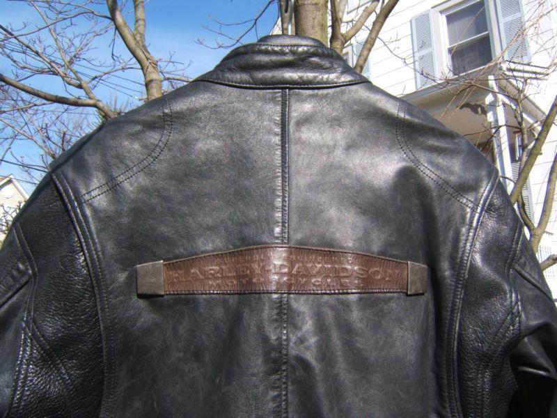 Harley davidson leather jacket antique distressed small old skool