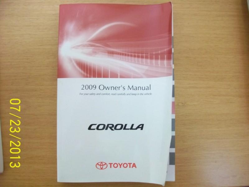 2009  toyota corolla  owners manual 