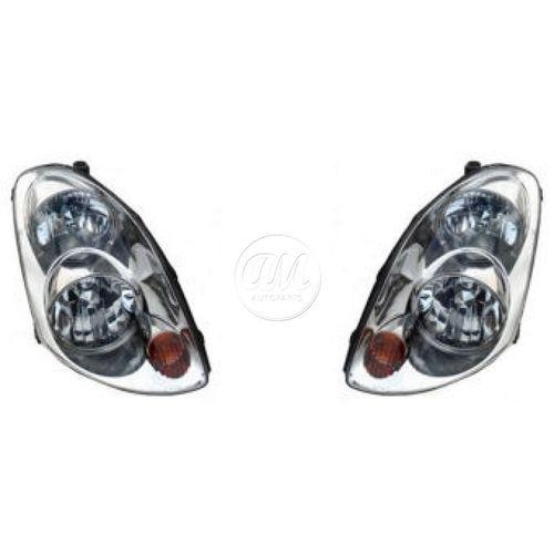 03-04 infiniti g35 sedan 4 door halogen headlights headlamps pair set