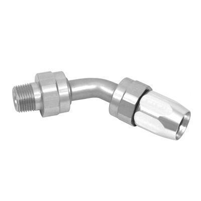 Summit 240109n hose end swivel 45 deg -8 an hose to male 3/8" npt nickel ea