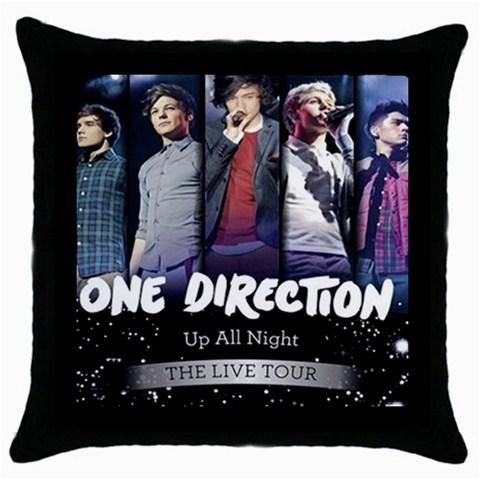 #tp0056 black throw pillow case 1d one direction up niall liam louis harry zayn*