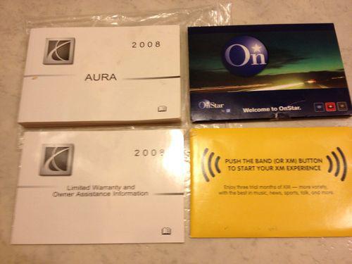 2008 saturn aura owners manual  and added books w onstar cd