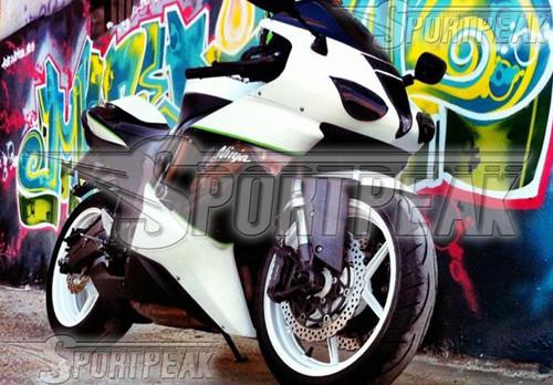 For kawasaki ninja zx-6r 07 08 2007 2008 636 fairing abs body kit white f76c39