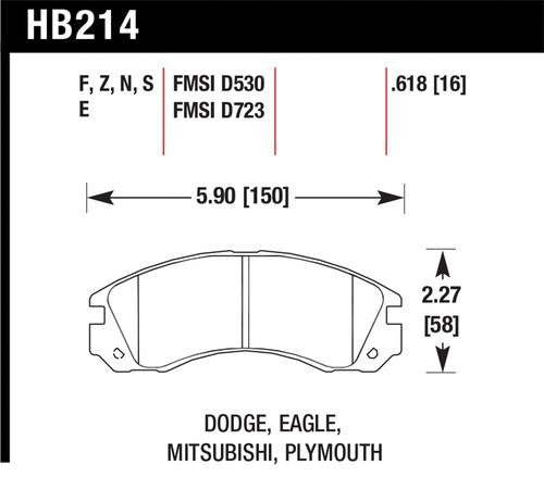 Hawk performance hb214f.618 disc brake pad