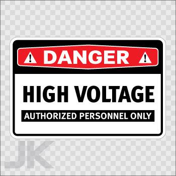 Sticker decals sign signs warning danger caution high voltage 0500 za64f