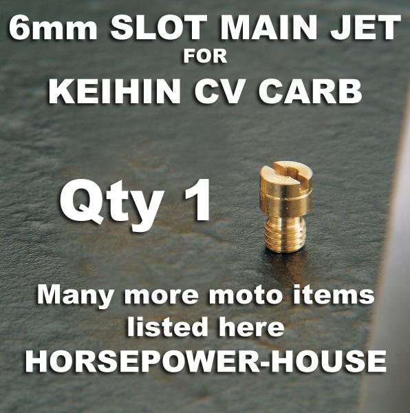 (qty 1) 205 6mm slot main jet for keihin cv carburetor @ harley davidson 1988+