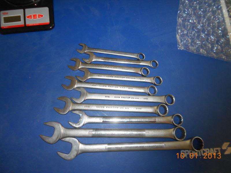 10 large proto professional metric combination wrenches  free usa shipping! 