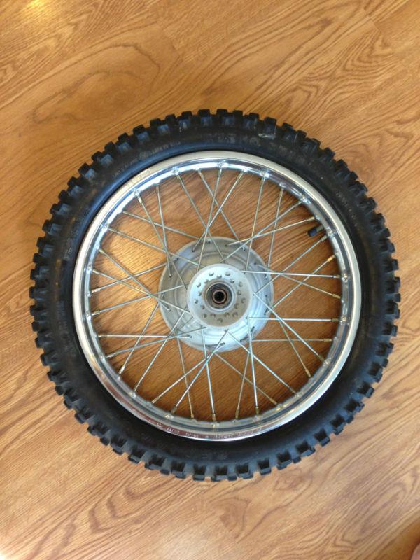 Xr70 nice 14" front wheel w/ tire. hub rim drum sprocket 2003 xr70r crf70 01 08