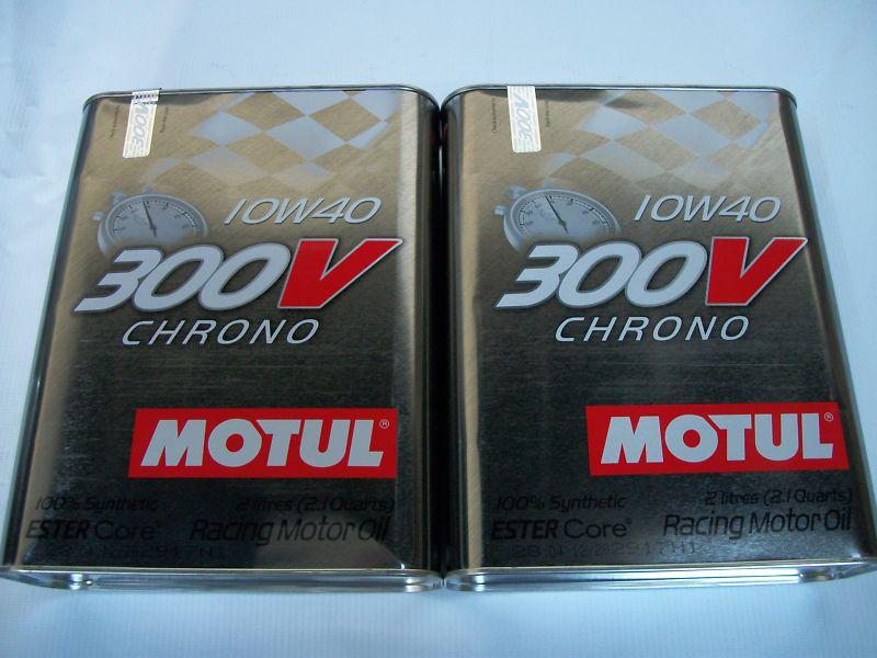 Uc084 103135 motul 300v 10w-40 "chrono" engine oil 2pk. (4 liters) (nf)