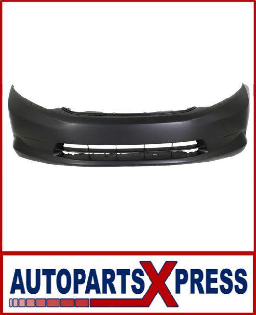 Honda civic 12-12 front bumper cover, primed, w/o fog lamps hole, sedan dx/hf/lx