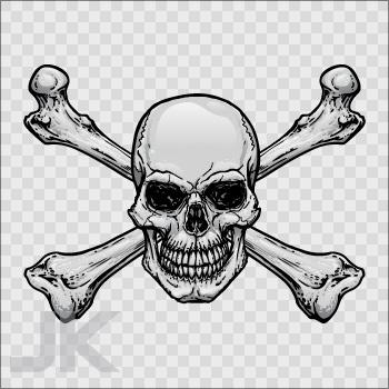 Decal sticker skull skulls crossbones blood terror 0500 ab426