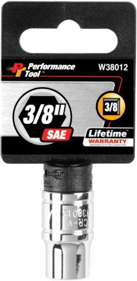 Performance tool w38012 - 3/8" drive 3/8" 6pt socket