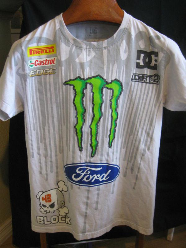 Off road racing shirt-dc shoes-monster-castrol-ford-block skull-#43-motorcross