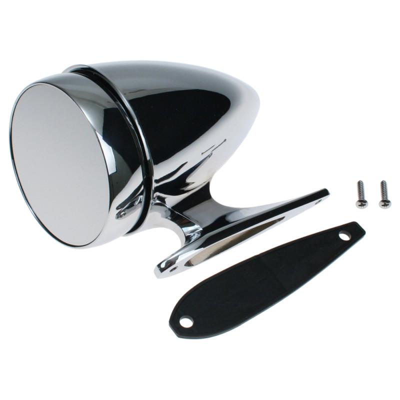 Mustang exterior convex mirror bullet large base chrome passenger side 1965-1968