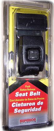 Superior automotive push button seat belt 74" - black 46-3230b (set of 2)