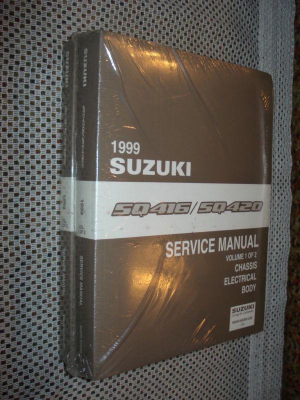 1999 suzuki sq416 sq420 service manual set shop books