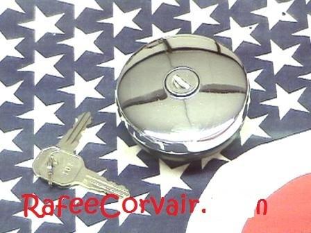 1961-64 corvair chrome locking gas cap with 2 keys, holiday sale!!!!