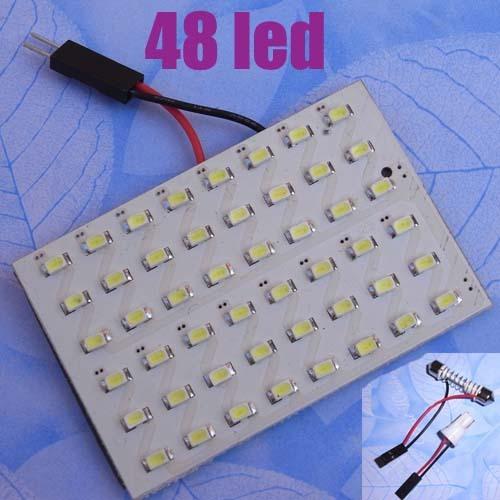 48 smd 1206 t10 car interior dome door led panel light