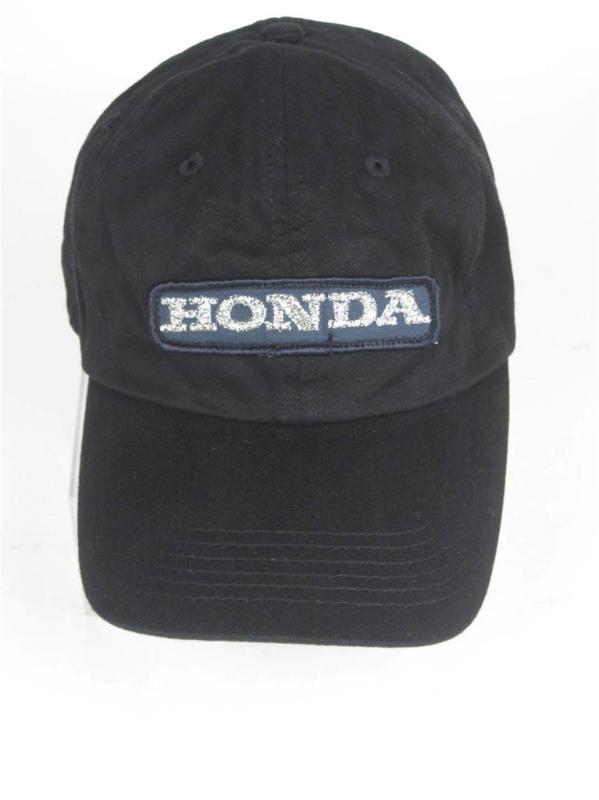 Authentic retro honda hat- adjustable twill cap- black w/ black & silver patch