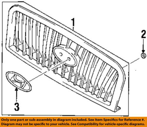 Hyundai oem 863413d000 grille-emblem