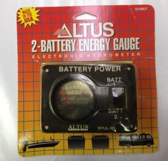 Altus technology battery energy gauge black bezel marine boat